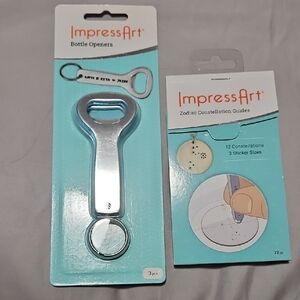 imPRESS Art Bottle Opener and Zodiac Constellation Guides in Teal and Silver